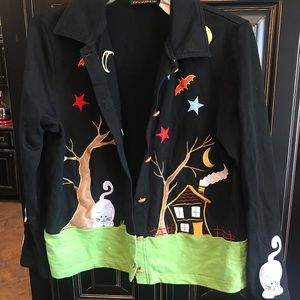 Onque Casuals Halloween Top/cardigan Size medium